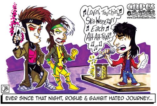 Rogue, Gambit and Journey Postcard